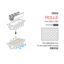 Tapis silicone texturé Rollé Tapis silicone texturé Rollé