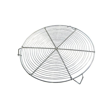 Grille à pâtisserie ronde nickelée avec pieds