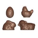 Moule friture en chocolat 4 sujets de Pâques Moule friture en chocolat 4 sujets de Pâques
