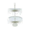Présentoir 2 étages verre broderie diamants Présentoir 2 étages verre broderie diamants