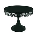 Présentoir gâteau noir broderie 23 cm Présentoir gâteau noir broderie 23 cm