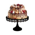 Présentoir gâteau noir broderie 30 cm Présentoir gâteau noir broderie 30 cm