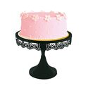 Présentoir gâteau noir broderie 23 cm Présentoir gâteau noir broderie 23 cm