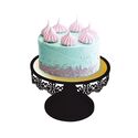 Présentoir gâteau noir broderie 18 cm Présentoir gâteau noir broderie 18 cm