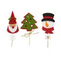 3 décors de Noël assortis en feutrine thème 1 3 décors de Noël assortis en feutrine thème 1