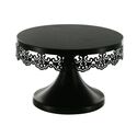 Présentoir gâteau noir broderie 18 cm Présentoir gâteau noir broderie 18 cm