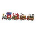Train de Noël en bois sur pique Train de Noël en bois sur pique