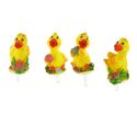 Poussins sur pique assortis (x4) Poussins sur pique assortis (x4)