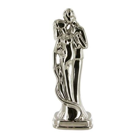 Couple de mariés argent solennel 30 cm