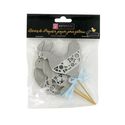Cake toppers Pâques gris (x3) Cake toppers Pâques gris (x3)