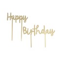 Cake Topper Happy Birthday doré Cake Topper Happy Birthday doré