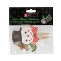 Cupcake Toppers Merry Christmas assortis (x8) Cupcake Toppers Merry Christmas assortis (x8)