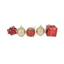 Décors de Noël sur pique assortis rouges Patisdécor (x5) Décors de Noël sur pique assortis rouges Patisdécor (x5)