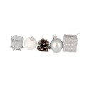 Décors de Noël sur pique assortis argent Patisdécor (x5) Décors de Noël sur pique assortis argent Patisdécor (x5)