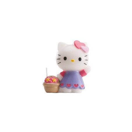 Bougie Hello Kitty sur pique