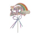 Cake topper Happy Birthday arc en ciel Cake topper Happy Birthday arc en ciel