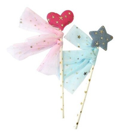 Cake toppers coeur et étoile (x2) Patisdécor