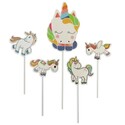 5 cake toppers licornes assorties Patisdécor 5 cake toppers licornes assorties Patisdécor