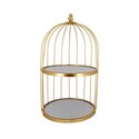 Présentoir cage à oiseaux doré 2 étages Patisdécor 25 cm Présentoir cage à oiseaux doré 2 étages Patisdécor 25 cm