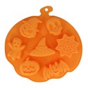 Moule Silicone 7 Empreintes Sujets d'Halloween Moule Silicone 7 Empreintes Sujets d'Halloween