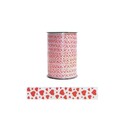 Bolduc blanc coeurs rouges 10 mm (100 m) Bolduc blanc coeurs rouges 10 mm (100 m)