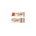 Rectangles Joyeuses Noël rouge assortis chocolat blanc (x80) Rectangles Joyeuses Noël rouge assortis chocolat blanc (x80)