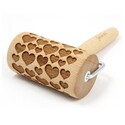 Mini rouleau empreintes en bois Coeurs Mini rouleau empreintes en bois Coeurs