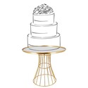 Présentoir gâteaux miroir doré Patisdécor 25 cm Présentoir gâteaux miroir doré Patisdécor 25 cm