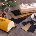 Semelles à bûche carton or, bords droits (x50) Semelles à bûche carton or, bords droits (x50)