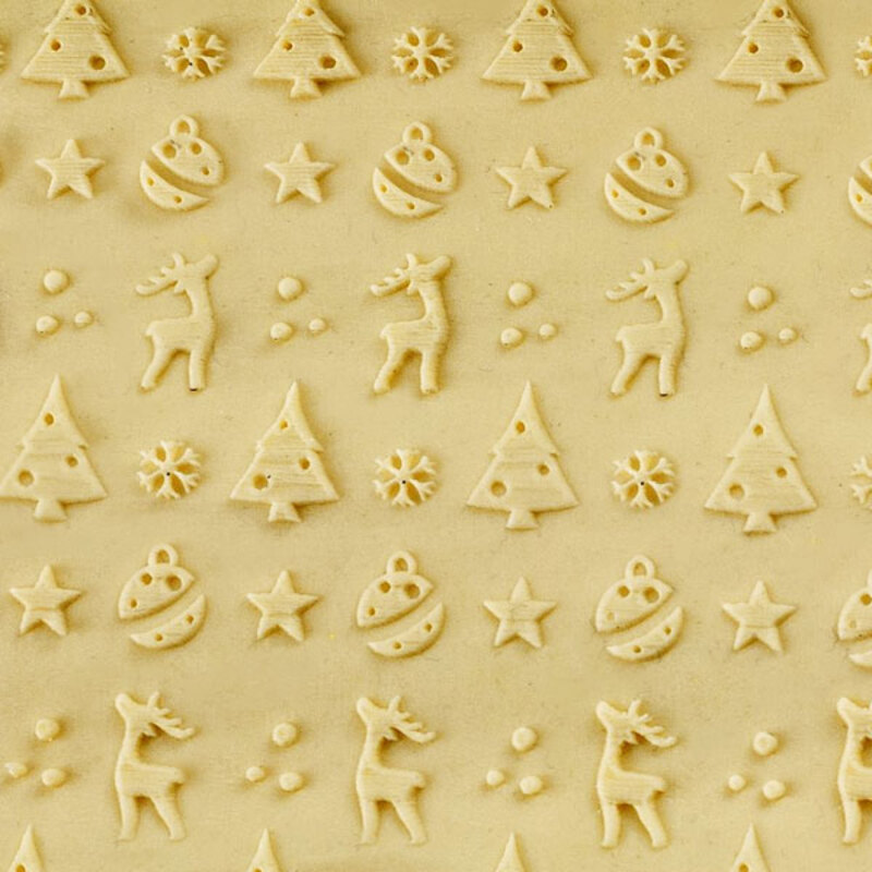 Rouleau empreintes en bois Noël