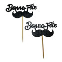 Cupcake Toppers Moustache "Bonne Fête Papa" (x2) Cupcake Toppers Moustache "Bonne Fête Papa" (x2)