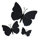 Papillons noirs aimantés assortis (x3) Papillons noirs aimantés assortis (x3)