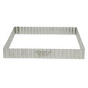 Cercle à tarte carré cannelé et perforé inox De Buyer Cercle à tarte carré cannelé et perforé inox De Buyer