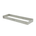 Cercle à tarte rectangulaire cannelé et perforé inox De Buyer Cercle à tarte rectangulaire cannelé et perforé inox De Buyer