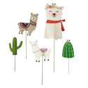 Cupcake Toppers lamas et cactus (x5) Cupcake Toppers lamas et cactus (x5)