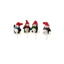 Pingouins assortis sur pique (x4) Pingouins assortis sur pique (x4)