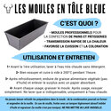 Moule à pain de mie en tôle bleuie Moule à pain de mie en tôle bleuie