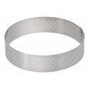 Cercle à tarte perforé à bord droit inox Cercle à tarte perforé à bord droit inox