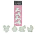 Découpoirs éjecteurs thème Bébé Patisdecor (x4) Découpoirs éjecteurs thème Bébé Patisdecor (x4)