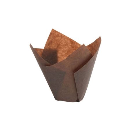 Caissette haute Tulipcup brune (x300)