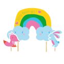 Cake topper assortis "Joyeux anniversaire" thème Arc-en-ciel Cake topper assortis "Joyeux anniversaire" thème Arc-en-ciel