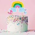 Cake topper assortis "Joyeux anniversaire" thème Arc-en-ciel Cake topper assortis "Joyeux anniversaire" thème Arc-en-ciel