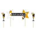 Cake topper assortis thème Festif "C'est la fête" Cake topper assortis thème Festif "C'est la fête"