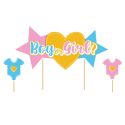Cake topper assortis thème Gender reveal "Fille ou garçon" Cake topper assortis thème Gender reveal "Fille ou garçon"