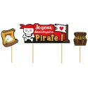 Cake topper assortis "Joyeux anniversaire" thème Pirates Cake topper assortis "Joyeux anniversaire" thème Pirates