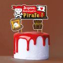 Cake topper assortis "Joyeux anniversaire" thème Pirates Cake topper assortis "Joyeux anniversaire" thème Pirates