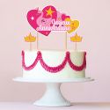 Cake topper assortis "Joyeux anniversaire" thème Princesse Cake topper assortis "Joyeux anniversaire" thème Princesse