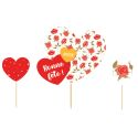 Cake topper assortis thème Romantique "Bonne fête" Cake topper assortis thème Romantique "Bonne fête"
