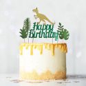 Cake toppers "Happy birthday" thème dinosaures Cake toppers "Happy birthday" thème dinosaures