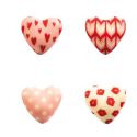 Coeurs roses assortis en chocolat blanc (x72) Coeurs roses assortis en chocolat blanc (x72)